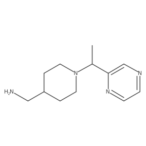 (1-(1-(Pyrazin-2-yl)ethyl)piperidin-4-yl)methanamine结构式