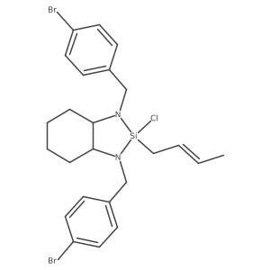 (3aS,7aS)-1,3-bis[(4-bromophenyl)methyl]-2-[(Z)-but-2-enyl]-2-chloro-3a,4,5,6,7,7a-hexahydrobenzo[d][1,3,2]diazasilole Structure