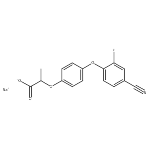 Sodium (2R)-2-(4-(4-cyano-2-fluorophenoxy)phenoxy)propanoate Structure