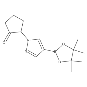 2-[4-(4,4,5,5-tetramethyl-1,3,2-dioxaborolan-2-yl)-1H-pyrazol-1-yl]Cyclopentanone Structure