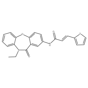 (E)-N-(10-ethyl-11-oxo-10,11-dihydrodibenzo[b,f][1,4]oxazepin-2-yl)-3-(thiophen-2-yl)acrylamide结构式