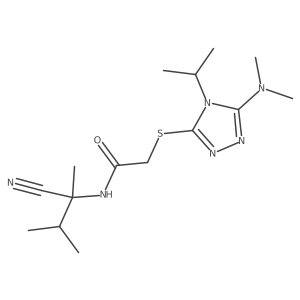 N-(1-cyano-1,2-dimethylpropyl)-2-{[5-(dimethylamino)-4-(propan-2-yl)-4H-1,2,4-triazol-3-yl]sulfanyl}acetamide Structure