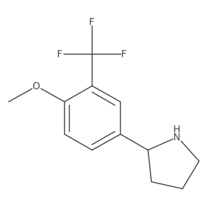 2-[4-Methoxy-3-(trifluoromethyl)phenyl]pyrrolidine Structure