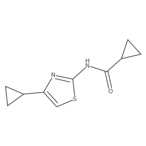 O=C(Nc1nc(C2CC2)cs1)C1CC1结构式