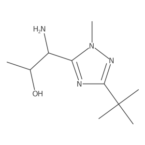 1-amino-1-(3-tert-butyl-1-methyl-1H-1,2,4-triazol-5-yl)propan-2-ol结构式