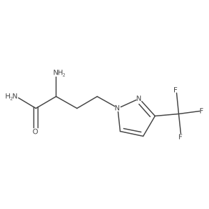 2-Amino-4-(3-(trifluoromethyl)-1h-pyrazol-1-yl)butanamide结构式