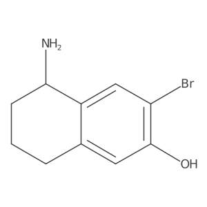 5-Amino-3-bromo-5,6,7,8-tetrahydronaphthalen-2-ol结构式