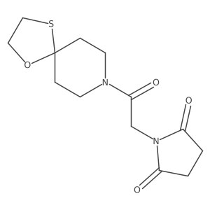 1-(2-Oxo-2-(1-oxa-4-thia-8-azaspiro[4.5]decan-8-yl)ethyl)pyrrolidine-2,5-dione Structure