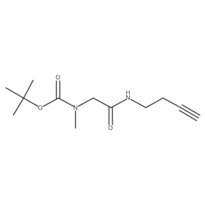Tert-butyl (2-(but-3-yn-1-ylamino)-2-oxoethyl)(methyl)carbamate结构式