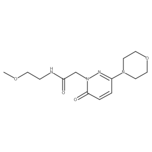 N-(2-methoxyethyl)-2-(3-morpholino-6-oxopyridazin-1(6H)-yl)acetamide结构式