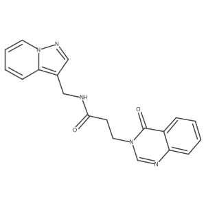 3-(4-oxoquinazolin-3(4H)-yl)-N-(pyrazolo[1,5-a]pyridin-3-ylmethyl)propanamide Structure