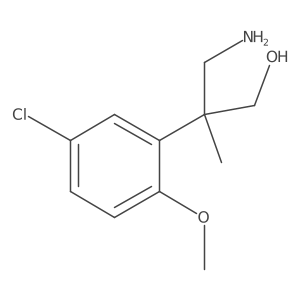 3-Amino-2-(5-chloro-2-methoxyphenyl)-2-methylpropan-1-ol Structure