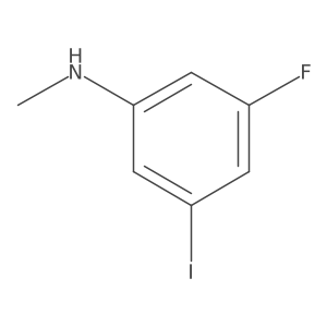Benzenamine, 3-fluoro-5-iodo-N-methyl- Structure