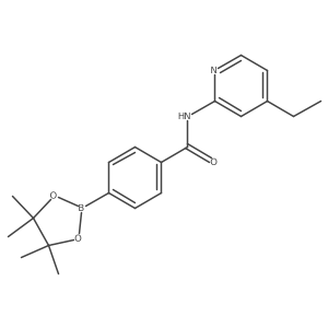 N-(4-ethylpyridin-2-yl)-4-(4,4,5,5-tetramethyl-1,3,2-dioxaborolan-2-yl)benzamide结构式