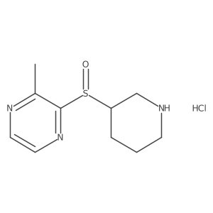 2-Methyl-3-(piperidin-3-ylsulfinyl)pyrazine hydrochloride结构式