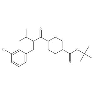 tert-Butyl 4-((3-chlorobenzyl)(isopropyl)carbamoyl)piperidine-1-carboxylate Structure