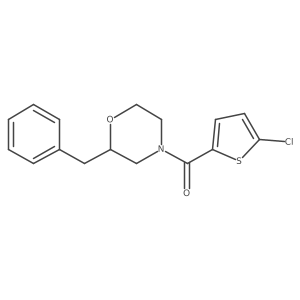 (2-Benzylmorpholino)(5-chlorothiophen-2-yl)methanone结构式