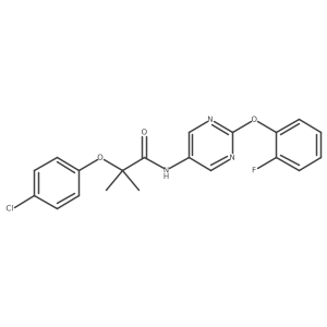 2-(4-Chlorophenoxy)-N-[2-(2-fluorophenoxy)pyrimidin-5-YL]-2-methylpropanamide Structure