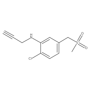 2-chloro-5-(methanesulfonylmethyl)-N-(prop-2-yn-1-yl)aniline Structure