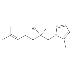 2,6-dimethyl-1-(5-methyl-1H-pyrazol-1-yl)hept-5-en-2-ol结构式