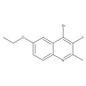 4-Bromo-6-ethoxy-3-iodo-2-methylquinoline Structure