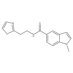 1-methyl-N-[2-(1,3-thiazol-2-yl)ethyl]-1H-indole-5-carboxamide结构式