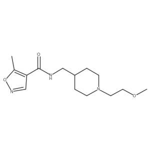 N-((1-(2-methoxyethyl)piperidin-4-yl)methyl)-5-methylisoxazole-4-carboxamide Structure