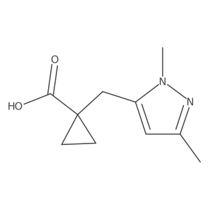 1-((1,3-Dimethyl-1h-pyrazol-5-yl)methyl)cyclopropane-1-carboxylic acid结构式
