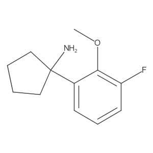 1-(3-Fluoro-2-methoxyphenyl)cyclopentan-1-amine结构式