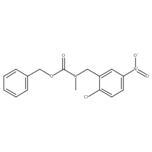 Benzyl 2-chloro-5-nitrobenzyl(methyl)carbamate结构式