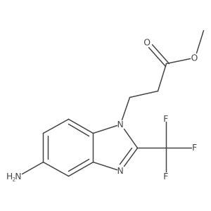 5-Amino-1-(2-carbomethoxyethyl)-2-(trifluoromethyl)benzimidazole结构式