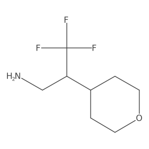 3,3,3-Trifluoro-2-(oxan-4-yl)propan-1-amine结构式