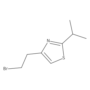 4-(2-Bromoethyl)-2-(propan-2-yl)-1,3-thiazole结构式