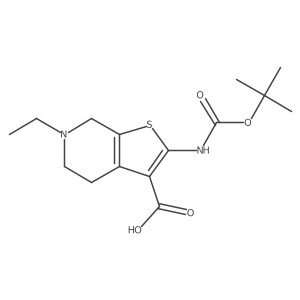 2-{[(tert-butoxy)carbonyl]amino}-6-ethyl-4H,5H,6H,7H-thieno[2,3-c]pyridine-3-carboxylic acid Structure