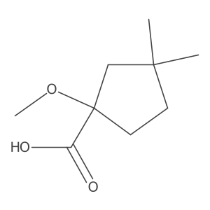 1-Methoxy-3,3-dimethylcyclopentane-1-carboxylic acid Structure