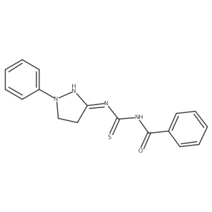 1-Benzoyl-3-(1-phenyl-4,5-dihydro-1H-pyrazol-3-yl)-thiourea Structure