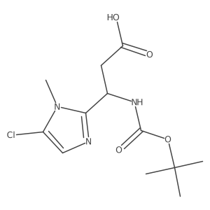 3-{[(tert-butoxy)carbonyl]amino}-3-(5-chloro-1-methyl-1H-imidazol-2-yl)propanoic acid Structure