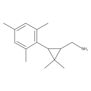 [2,2-Dimethyl-3-(2,4,6-trimethylphenyl)cyclopropyl]methanamine Structure