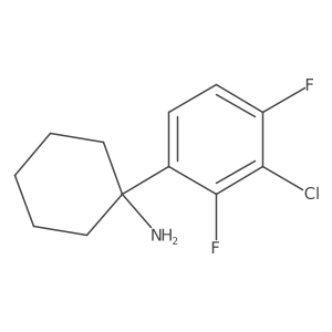 1-(3-Chloro-2,4-difluorophenyl)cyclohexan-1-amine结构式