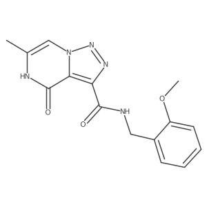 N-(2-methoxybenzyl)-6-methyl-4-oxo-4,5-dihydro[1,2,3]triazolo[1,5-a]pyrazine-3-carboxamide结构式