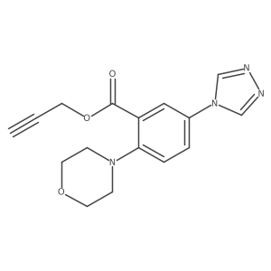 prop-2-yn-1-yl 2-morpholin-4-yl-5-(4H-1,2,4-triazol-4-yl)benzoate结构式