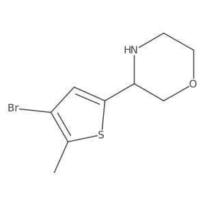 3-(4-Bromo-5-methylthiophen-2-yl)morpholine结构式