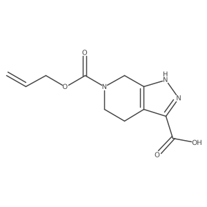 6-[(prop-2-en-1-yloxy)carbonyl]-1H,4H,5H,6H,7H-pyrazolo[3,4-c]pyridine-3-carboxylic acid结构式