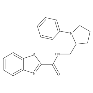 N-((1-phenylpyrrolidin-2-yl)methyl)benzo[d]thiazole-2-carboxamide Structure