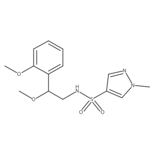 N-(2-methoxy-2-(2-methoxyphenyl)ethyl)-1-methyl-1H-pyrazole-4-sulfonamide结构式
