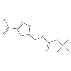 tert-butyl N-[(3-carbamoyl-4,5-dihydro-1,2-oxazol-5-yl)methyl]carbamate结构式