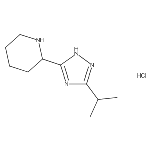 2-[5-(propan-2-yl)-1H-1,2,4-triazol-3-yl]piperidine hydrochloride Structure
