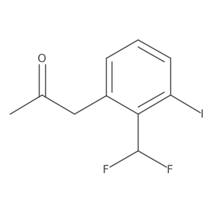 1-(2-(Difluoromethyl)-3-iodophenyl)propan-2-one Structure