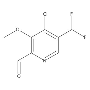 4-Chloro-5-(difluoromethyl)-3-methoxypicolinaldehyde结构式