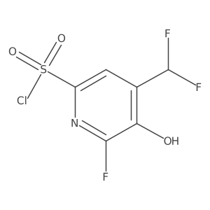 4-(Difluoromethyl)-6-fluoro-5-hydroxypyridine-2-sulfonyl chloride Structure